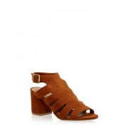Cutout Sandals with Chunky Heels - Sandals - $24.99 