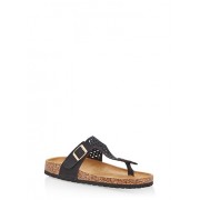Cutout Thong Footbed Sandals - Sandals - $12.99 