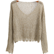 Cutout short wavy side sweater - болеро - $21.99  ~ 18.89€