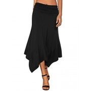 DJT Women's Flowy Handkerchief Hemline Midi Skirt - Skirts - $14.99 