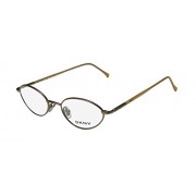 DKNY 6218 Mens/Womens Prescription Ready Casual Designer Full-rim Eyeglasses/Eye Glasses (48-18-135, Satin Gold / Yellow) - Eyewear - $19.89 