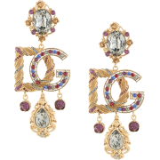 DOLCE & GABBANA crystal embellished logo - Uhani - 