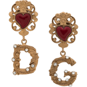 DOLCE & GABBANA logo heart earrings - Uhani - 