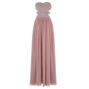 DRESSTELLS Long Prom Dress with Beads Sweetheart Chiffon Evening Party Gown - Dresses - $219.99 