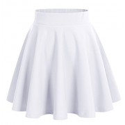 DRESSTELLS Women's Basic A-Line Versatile Stretchy Flared Skater Skirt - Skirts - $6.99 