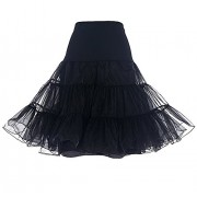 DRESSTELLS Women's Vintage Rockabilly Petticoat Skirt Tutu 1950s Underskirt - Underwear - $8.99 