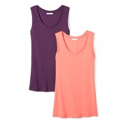 Daily Ritual Women's Midweight 100% Supima Cotton Rib Knit Sleeveless Shell Top, 2-Pack - Camicie (corte) - $18.00  ~ 15.46€