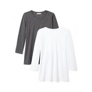 Daily Ritual Women's Stretch Supima 3/4-Sleeve Crew Neck T-Shirt, 2-Pack - Camisas - $24.00  ~ 20.61€