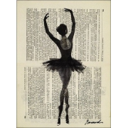 Danseuse sur journal - Ilustracje - 
