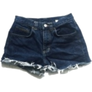 Dark Blue Jean Shorts - Брюки - короткие - 