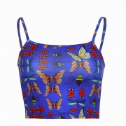 Dark blue sling insect pattern sling ves - Košulje - kratke - $17.99  ~ 114,28kn