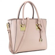 Dasein Women Satchel Handbags Top Handle Shoulder Bag Tote Purse Briefcase w/ Padlock Deco - Borsette - $229.99  ~ 197.53€