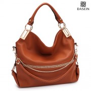 Dasein Women’s Classic Large Hobo Bag Rhinestone Chain Shoulder Bag Top Handle Purse - Hand bag - $30.09 