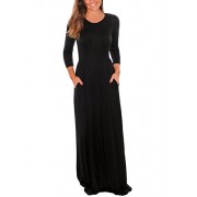 Dearlovers Women Casual 3/4 Sleeve Long Maxi Tunic Dress - Dresses - $18.99 