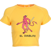 Demon Hunter printing yellow short-sleev - T-shirts - $15.99 