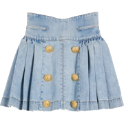 Denim pleated skirt - Gonne - 