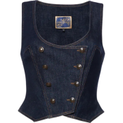 Denim vest waistcoat - Hemden - kurz - 