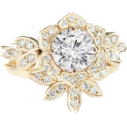 Diamond Flower Unique Engagement Ring & - Prstenje - 