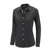 Dioufond Women Polka Dot Shirt Autumn Long Sleeve Casual Button Down Cotton Shirts - Рубашки - короткие - $7.99  ~ 6.86€