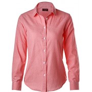 Dioufond Women's Polka Dot Spotted Casual Long Sleeve Cotton Shirt Blouse Tops - Shirts - $29.99 