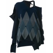 Distressed Diamond Sweater - Myファッションスナップ - $682.00  ~ ¥76,758