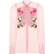 Dolce&Gabbana Floral Silk Chiffon Shirt - Košulje - duge - 