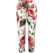 Dolce&Gabbana Floral Silk Pants - Pantaloni capri - 