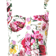 Dolce & Gabbana bustier floral top - Tanks - 