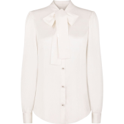 Dolce & Gabbana pussy-bow stretch-silk b - Long sleeves shirts - $1,137.00 