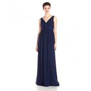 Donna Morgan Women's Julie Long V-Neck Chiffon Dress - Vestidos - $81.99  ~ 70.42€