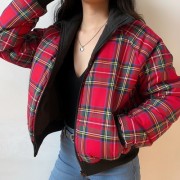 Double-faced loose casual student plaid - Kurtka - $79.99  ~ 68.70€