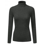 Doublju Basic Long Sleeve Ribbed Knit Turtleneck Sweater For Women - Westen - $19.99  ~ 17.17€