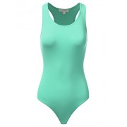 Doublju Basic Solid Comfy Sleeveless Cotton Tank Bodysuit for Women - Underwear - $11.99 