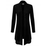 Doublju Lightweight Knit Open Front Drape Cardigan For Women With Plus Size (Made in USA) - Cardigan - $18.99 