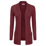 Doublju Lightweight Thin Open Front Cardigan for Women with Plus Size (Made in USA) - Swetry na guziki - $19.99  ~ 17.17€