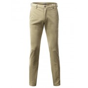 Doublju Mens Slim Fit Cotton Twill Flat Front Chino Pants - Spodnie - długie - $29.99  ~ 25.76€