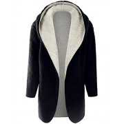 Doublju Oversized Warm Faux Fur Open Cardigan Coat For Women With Plus Size - Jacket - coats - $27.99 