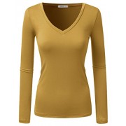 Doublju Sexy Deep V-Neck Slim Fit T-Shirt (Made In USA/Plus Size Available) - Camisola - curta - $11.99  ~ 10.30€
