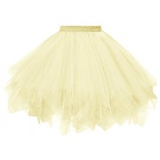 Dressever Vintage 1950s Short Tulle Petticoat Ballet Bubble Tutu Yellow Small/Medium - Donje rublje - 