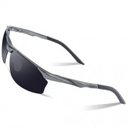 Duco Polarized Sunglasses For Cycling Fishing Golf Unbreakable Men's Shades 8513 Gunmetal Frame Gray Lens - Eyewear - $48.00  ~ £36.48