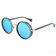 Duco Vintage Retro Steampunk Style Round Sunglasses Mirror Lens Cyber Cosplay UV400 Protection Sunglasses W004 - Eyewear - $48.00  ~ 304,92kn