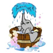 Dumbo taking a bath - フォトアルバム - 