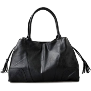 EDMEE Oversized Shopper Tote Hobo Bag Satchel Handbag Purse w/Shoulder Strap - 2 color option Black - Hand bag - $25.99 