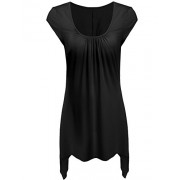 ELESOL Women's Short Sleeve Flare Tunic Tops for Leggings Flowy Shirt - 半袖シャツ・ブラウス - $9.99  ~ ¥1,124