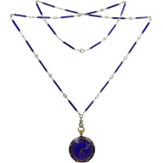 E.M. GATTLE Enamel Watch Pendant 1920s - Satovi - 