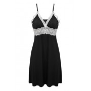 Ekouaer Sleepwear Womens Chemise Nightgown Full Slip Lace Lounge Dress - Underwear - $2.99 
