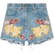  Embroidered denim short - Джинсы - 