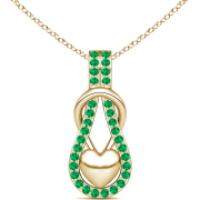 Emerald Encrusted Knot Pendant - Colares - $559.00  ~ 480.12€