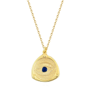 Enamel Evil Eye Necklace - Necklaces - $20.00 