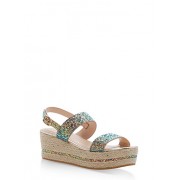 Espadrille Platform Sandals with Glitter Straps - Sandale - $19.99  ~ 17.17€